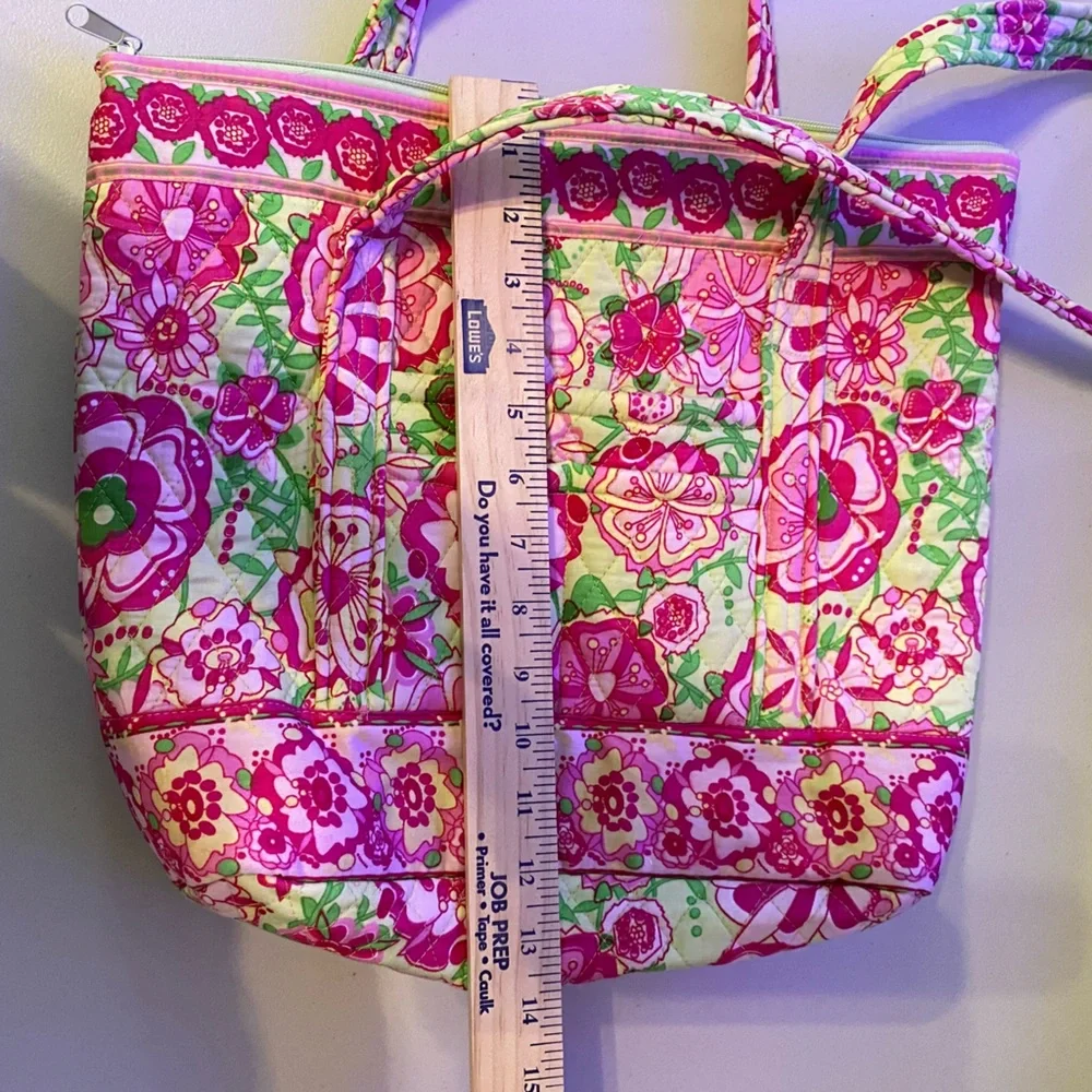 Quilted Floral Yellow & Pink Tote